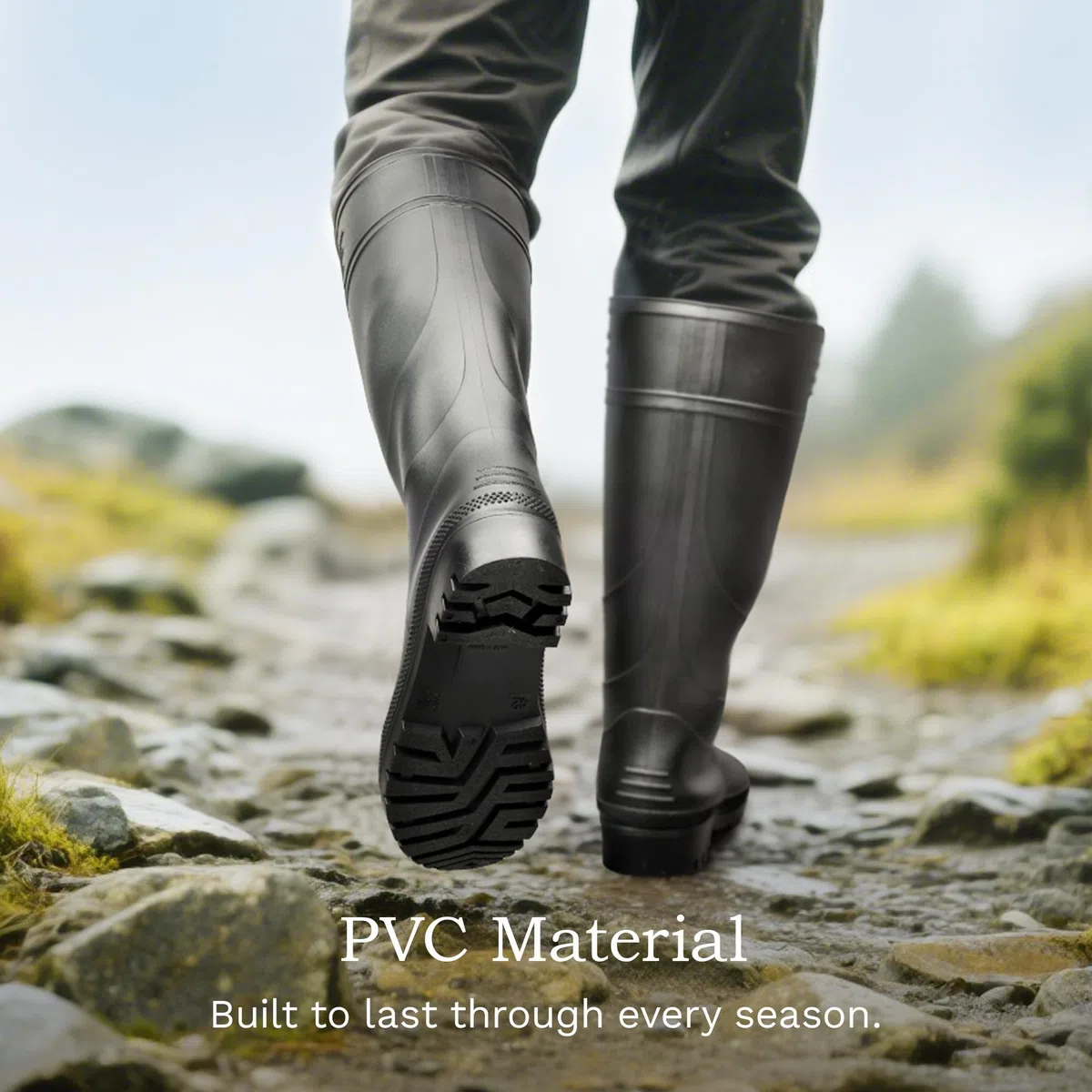 Bruno Marc Gummistiefel Herren Halbhoch Arbeitsschuhe Wasserdicht Regenstiefel für Gartenarbeit Hundespaziergänge Auto Waschen