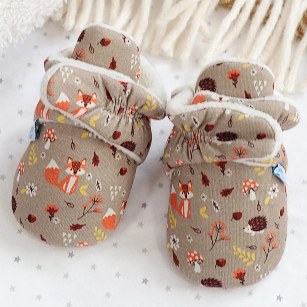 Dotty Fish Unisex Baby Regenbogen Baby-bootiesHausschuh