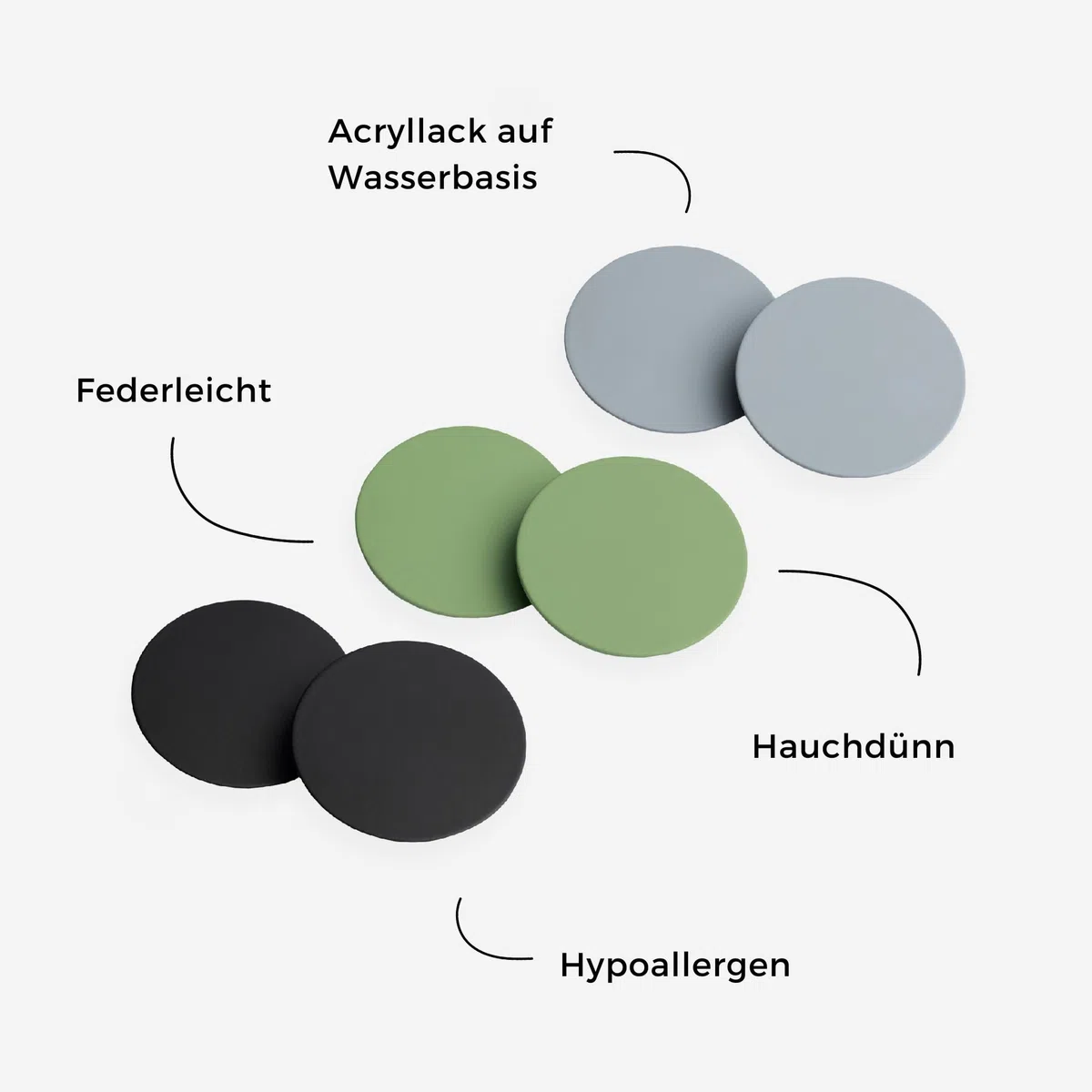 Große Statement Ohrringe rund | Flache Ohrstecker | Geometrischer Modeschmuck | nachhaltig & handgemacht | Ø 30mm