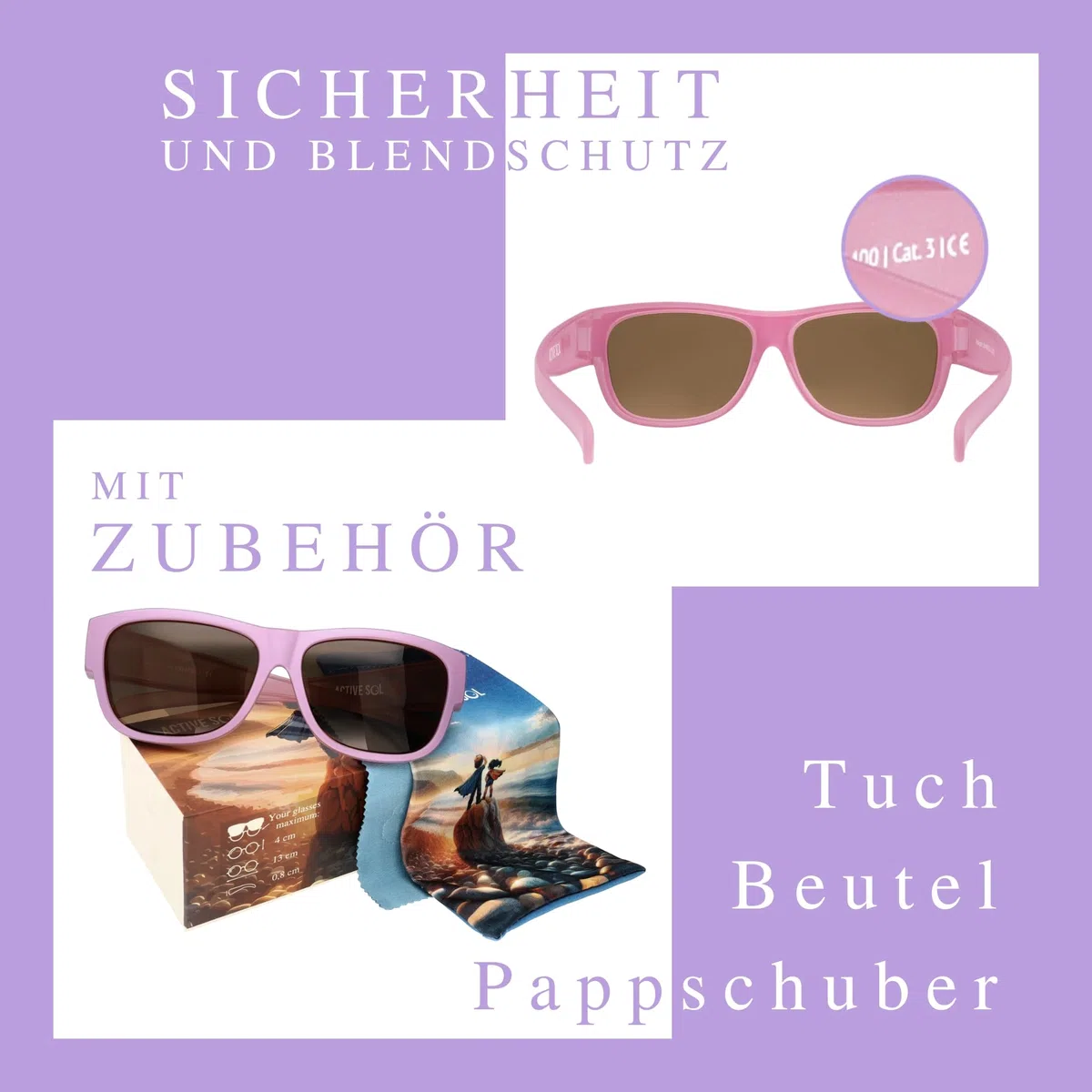 ActiveSol Kinder Überzieh-Sonnenbrille Hero-Eyes, 5-10 Jahre, Polarisiert, UV400