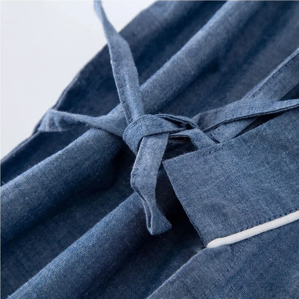 Japanischer Kimono-Herren-Pyjama in Übergröße, kurzärmliges Oberteil und Hose, Nachtwäsche, Pyjamas-Set