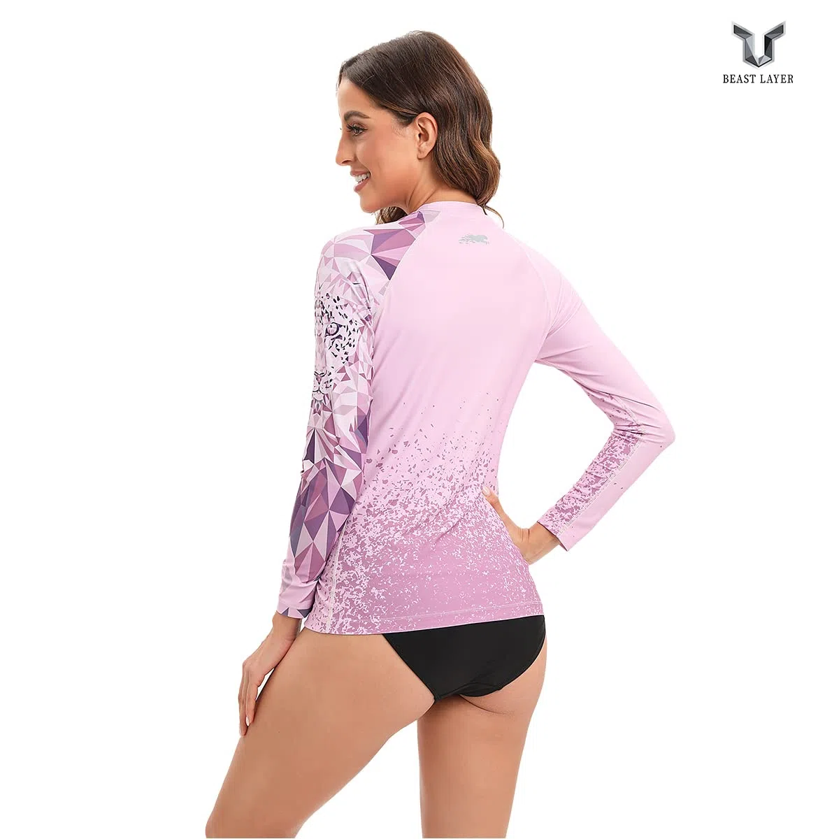 Huge Sports Rash Guard für Damen Rashguard Langarm Bademode Shirts Schnell Trocknender Swimsuit