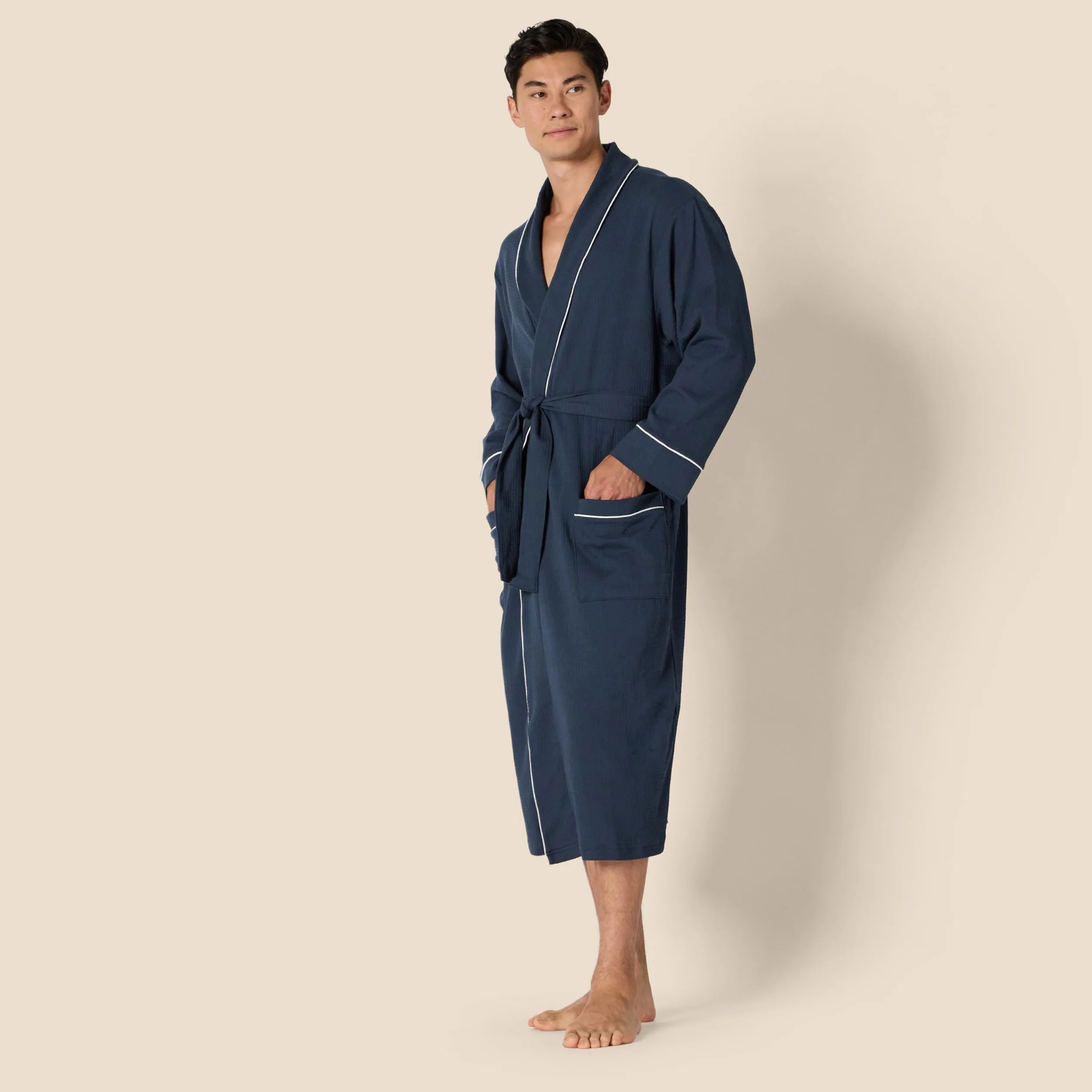 Amazon Essentials Herren Leichter Waffel-Bademantel (Erhältlich In Den Größen Schwer Und Groß)