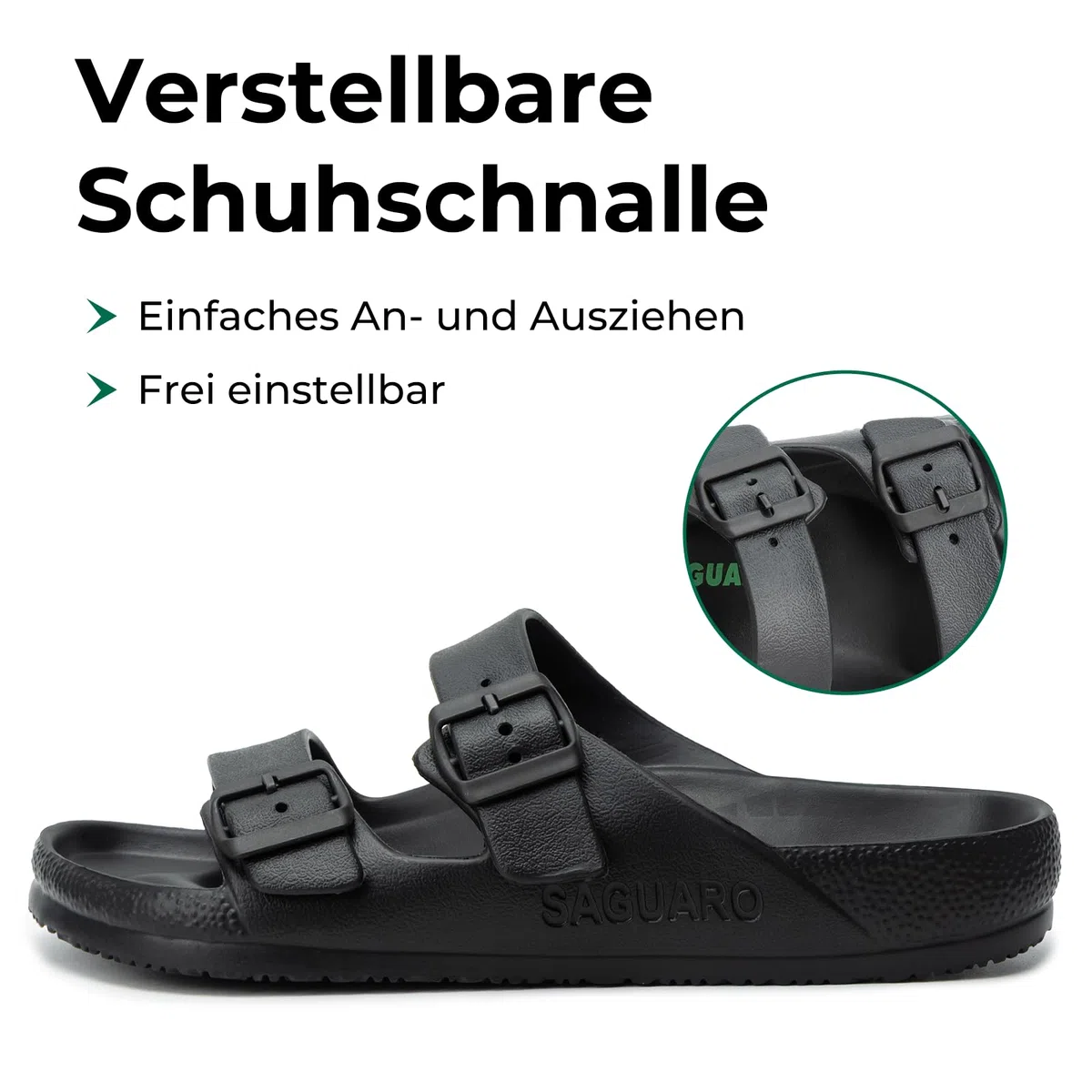 SAGUARO Eva Pantoletten Damen Herren Leicht Outdoor Hausschuhe 37-47 EU