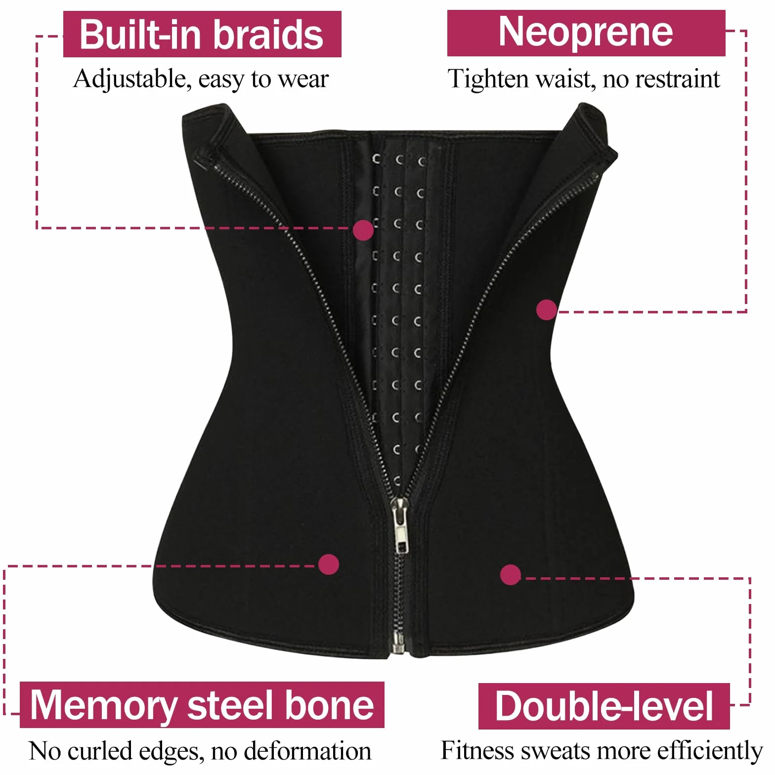 Damen Korsage Unterbrust, Korsett Bauchweg Body Shaper