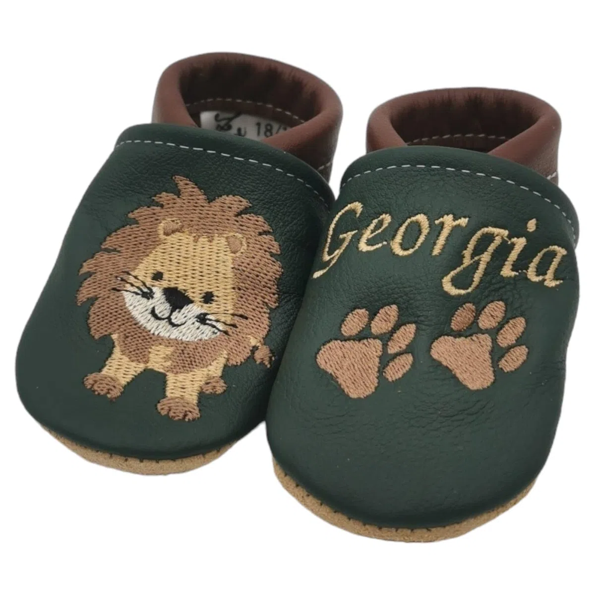 Generisch Zwucki Baby Lauflernschuhe Lederpuschen Krabbelschuhe Handgemacht Personalisiert mit Name Geschenk für Mädchen und Jungen aus Echtleder