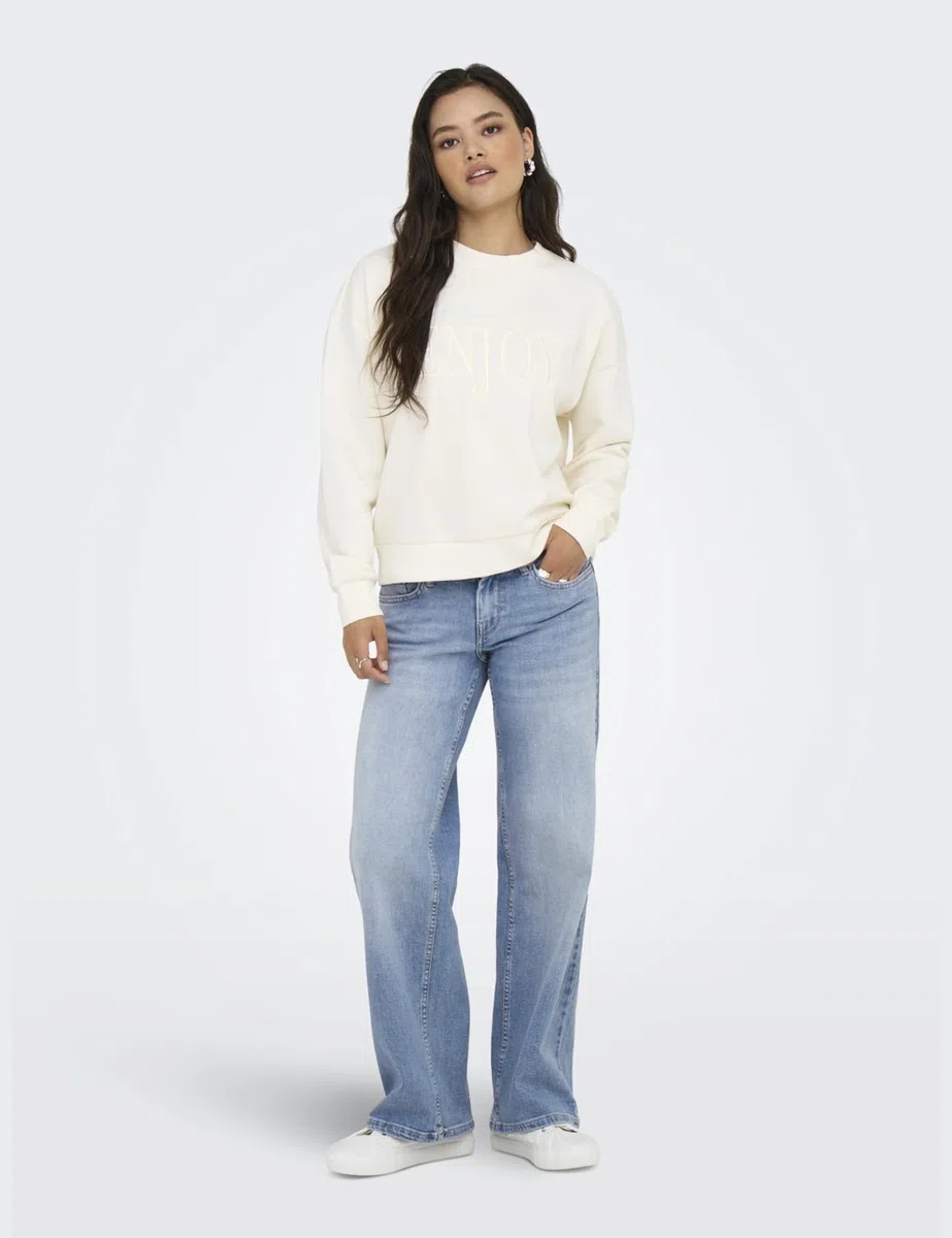ONLY Damen Wide Leg Jeans ONLJudy Hüftjeans mit weit geschnittenem Bein