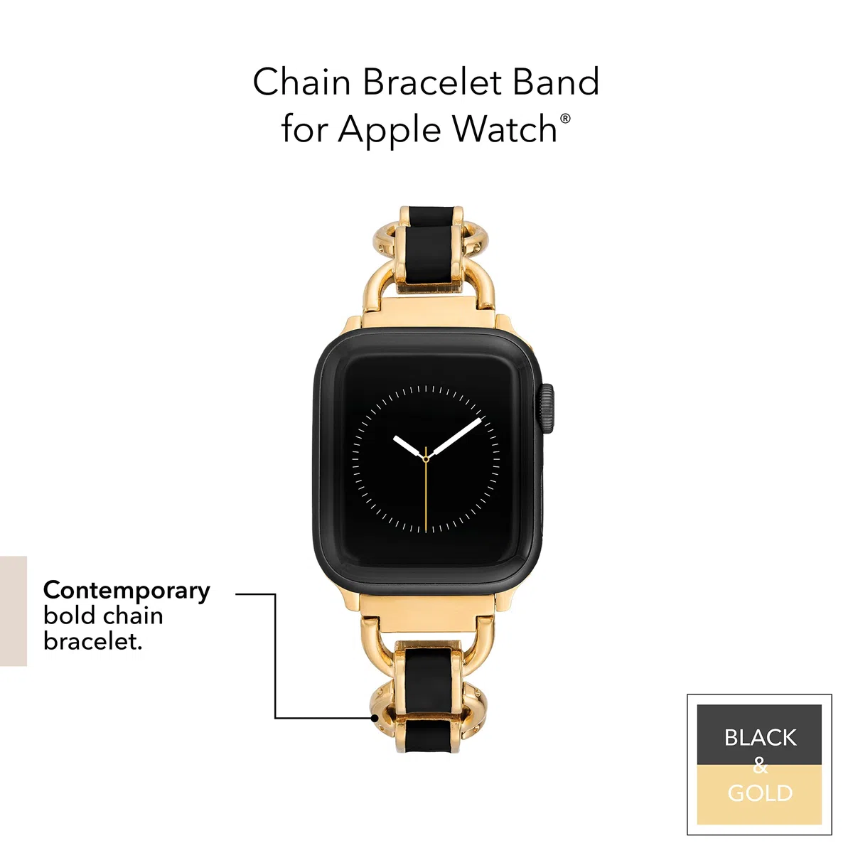 Anne Klein Rubberized Fashion Bracelet for Apple Watch, Secure, Adjustable