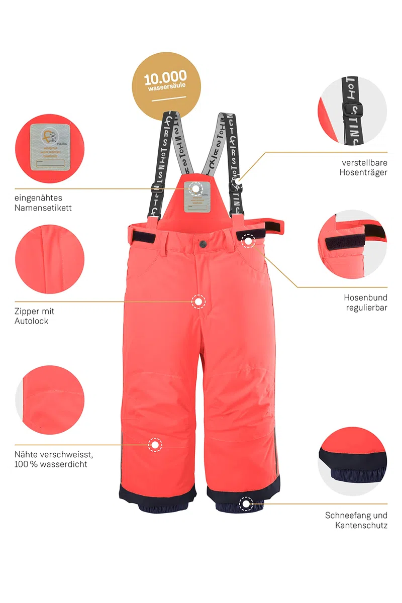 first instinct by killtec Unisex Funktionshose/Skihose mit Trägern und Schneefang Fisw 7 MNS Ski Pnts