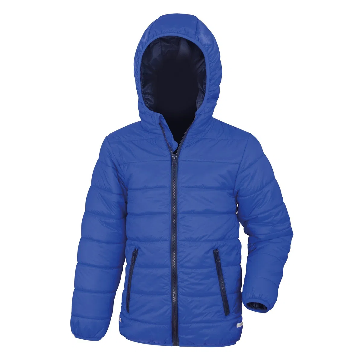 Result - Gefütterte Kinder Steppjacke/Navy/Lime, M (128)