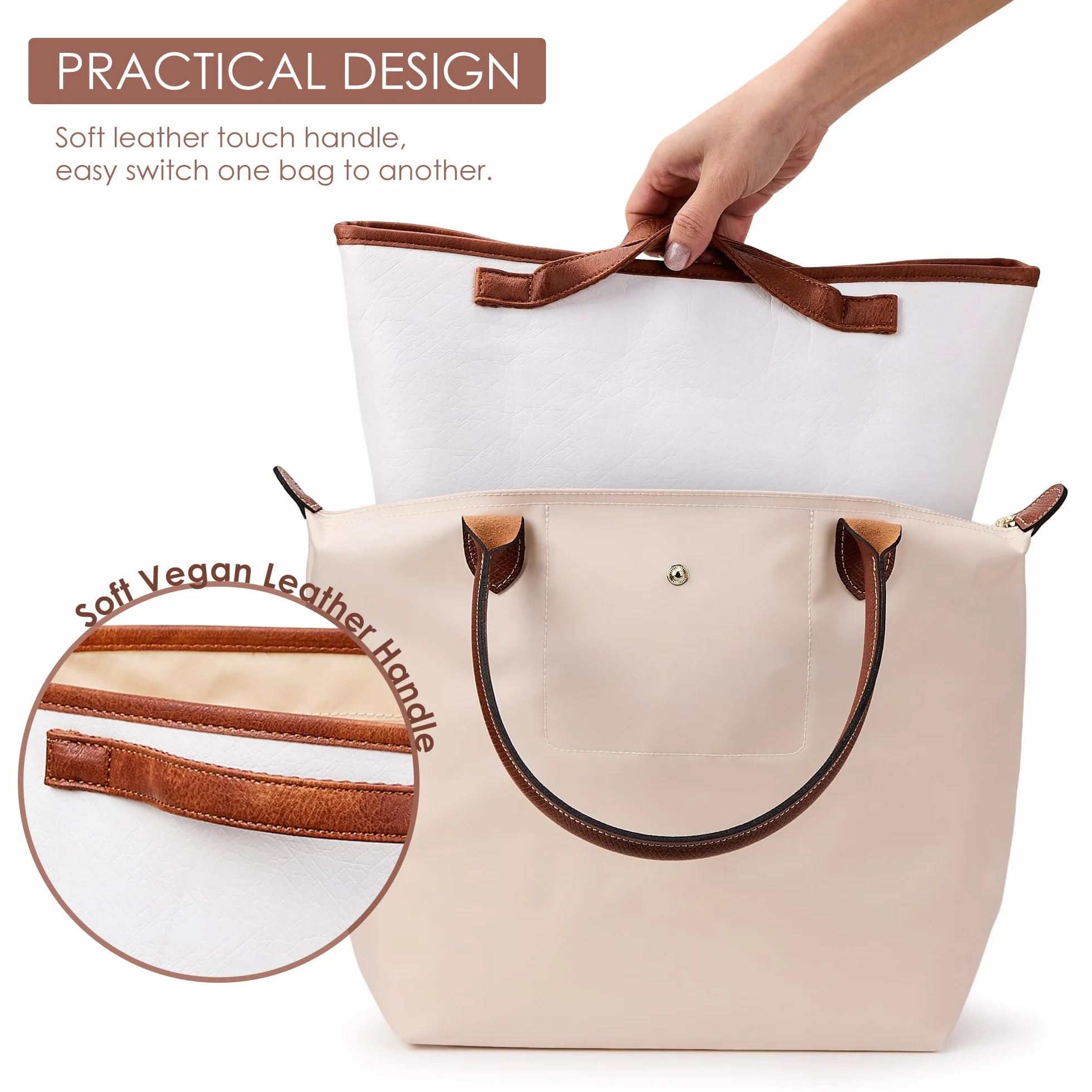 KALIDI Handtaschen Organizer für Longchamp Le Pliage,Taschenorganizer Longchamp Taschen Organizer Wasserdicht mit Multifunktionalen Taschen Großes