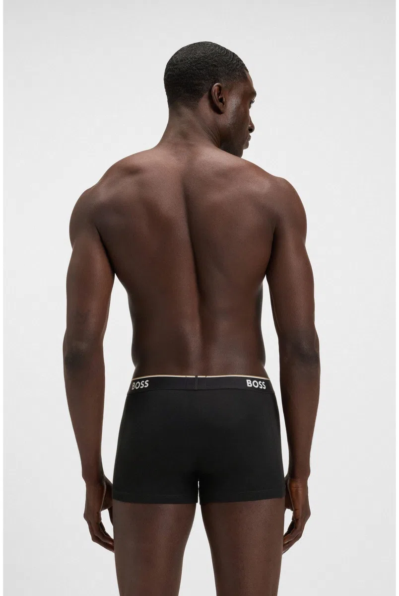 BOSS Herren Power Boxer Trunks Unterhosen Cotton Stretch 3er Pack