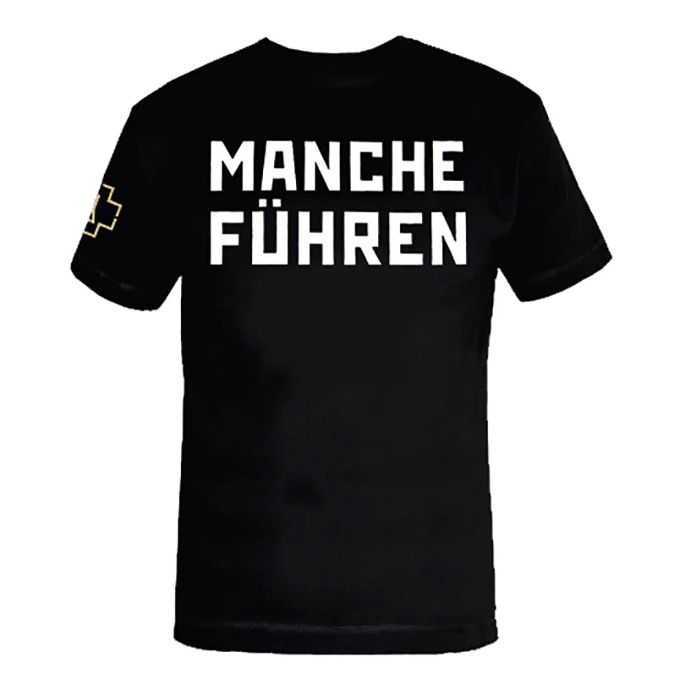 Rammstein T-Shirt Manche Führen Manche Folgen schwarz, Offizielles Band Merchandise Fan Shirt mit Brust- und Rückendruck