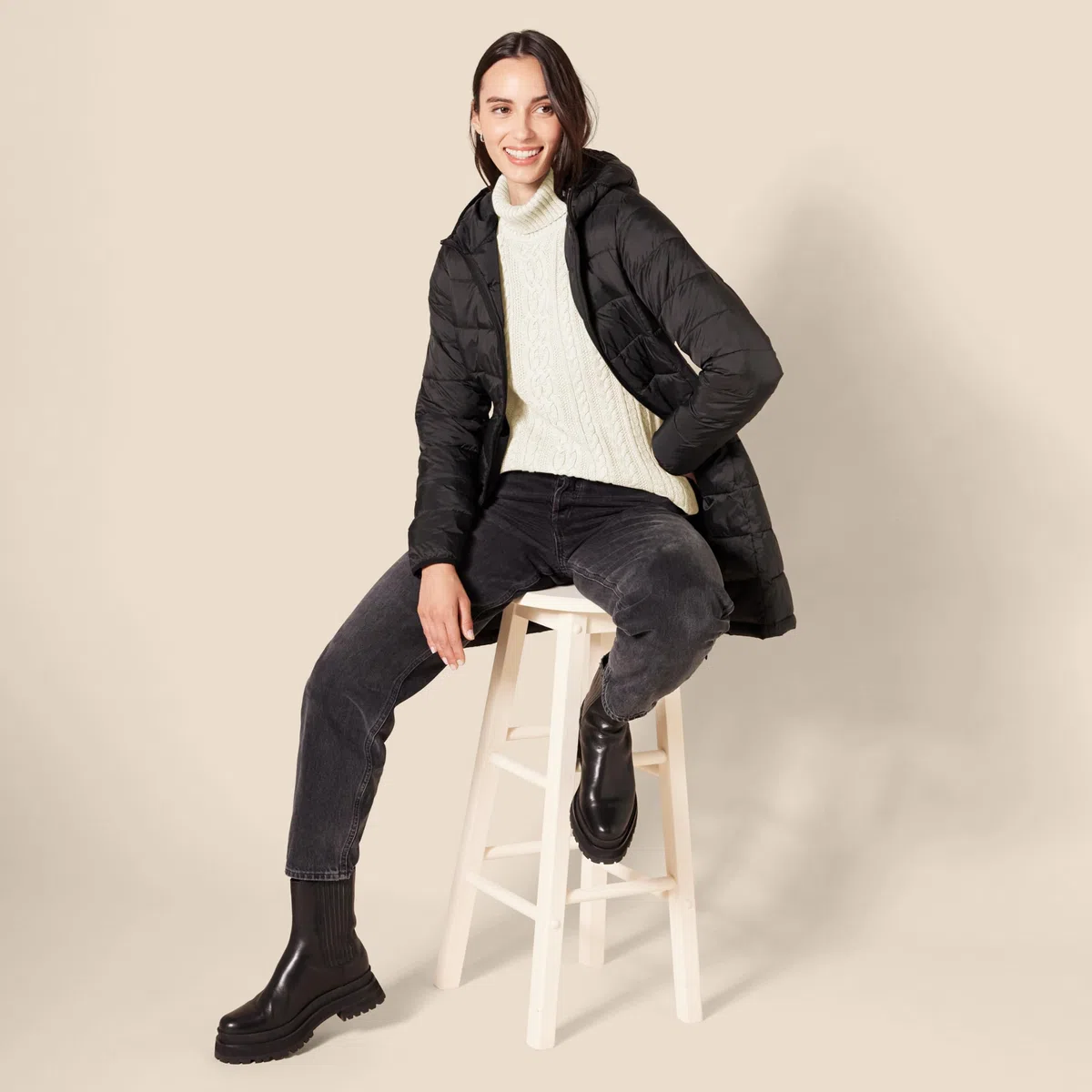 Amazon Essentials Damen Leichter Rollkragenpullover Mit Zopfmuster (Erhältlich In Übergröße)