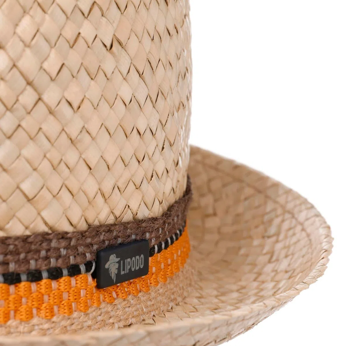 Lipodo Classic Diamond Crown Strohhut Porkpie Sonnenhut Made in Italy Damen und Herren Frühling Sommer