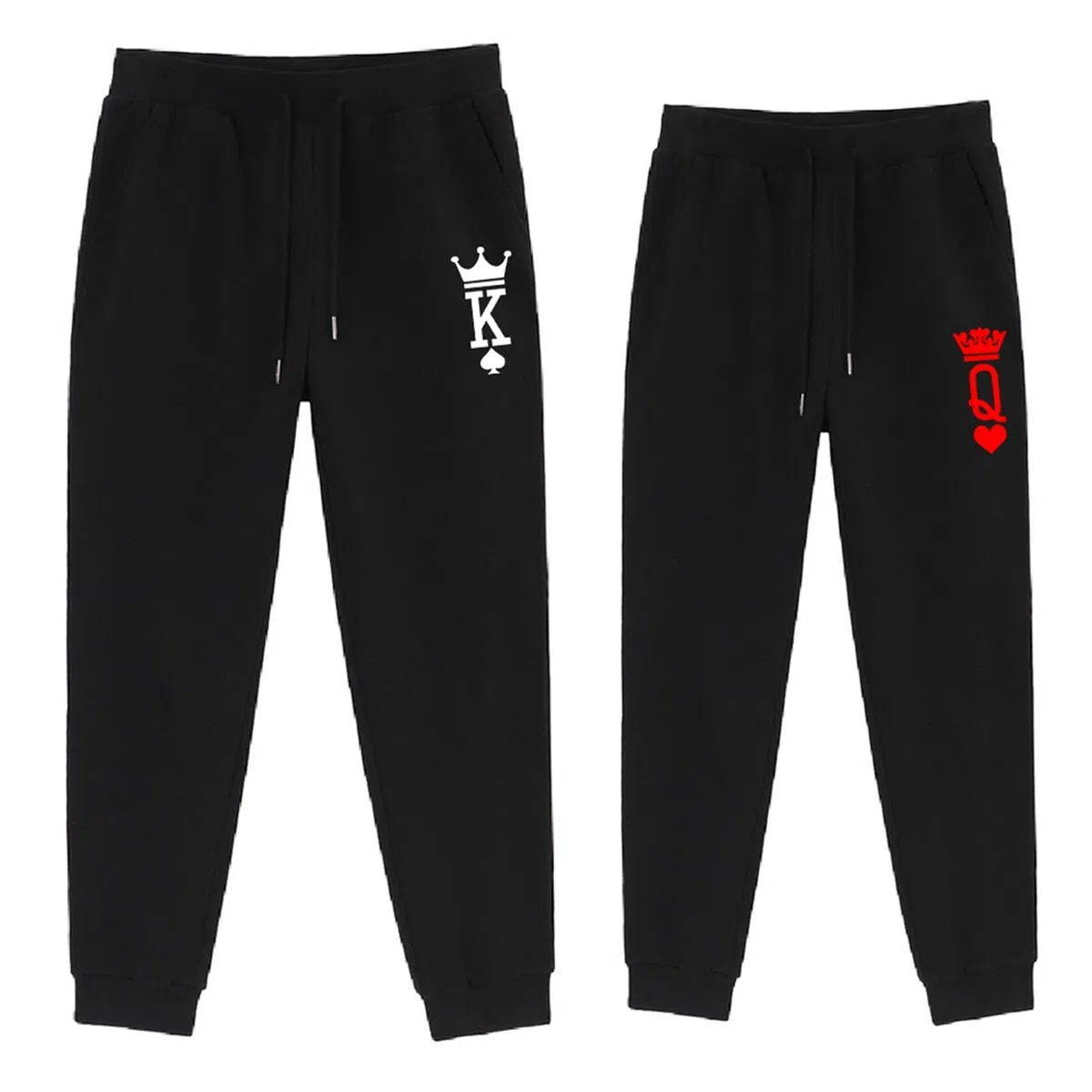 King Und Queen Hosen Partner Jogginghose Herren Baumwolle Partnerlook Pärchen Jogginghose Damen 1 Stück