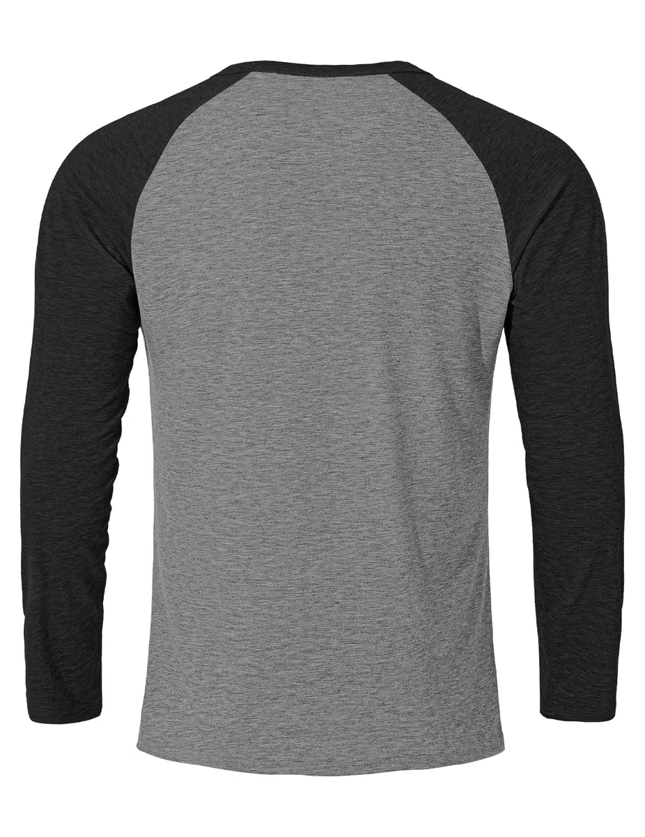 TARAINYA Langarmshirt Herren Baumwolle Rundhals Longsleeve T-Shirt Männer Patchwork mit Ausschnittnäht M-4XL