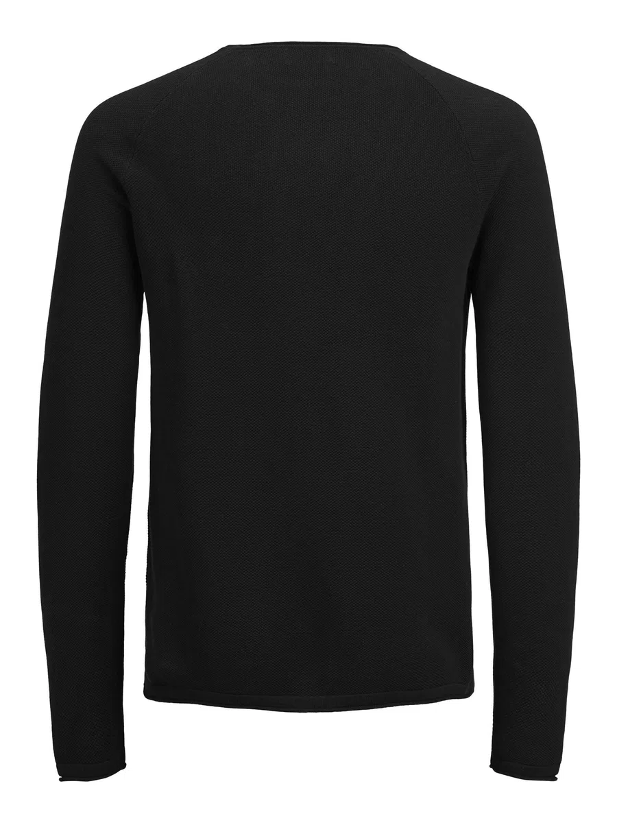 JACK & JONES Herren Strickpullover Rundhals Basic Langarm Sweater Baumwolle Shirt JJEHILL