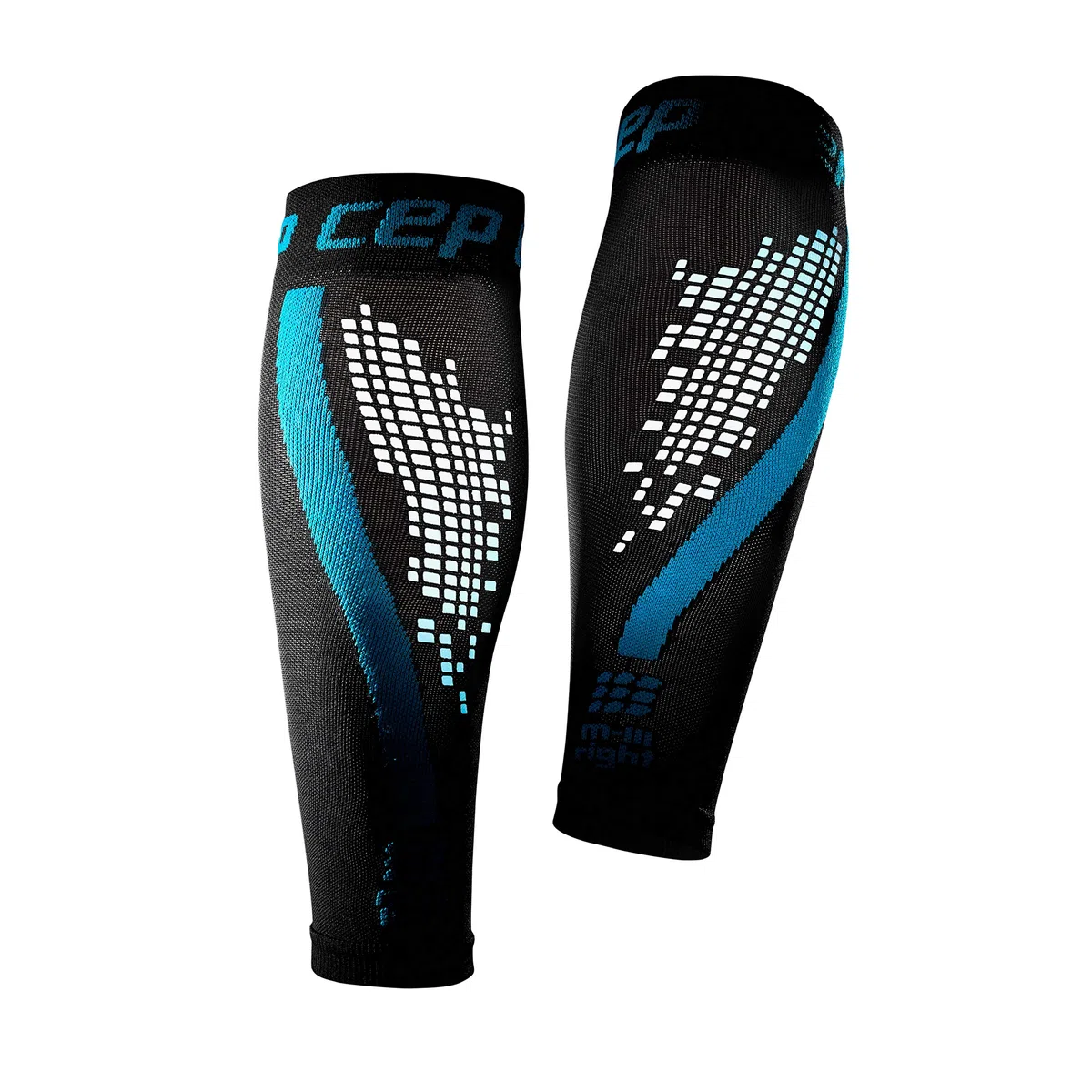 CEP - Nighttech Calf Sleeve 2.0 Reflektierende Beinstulpen/Wadenschoner für Damen, Socken für präzise Wadenkompression, Unisex, WS4L0, blau, II