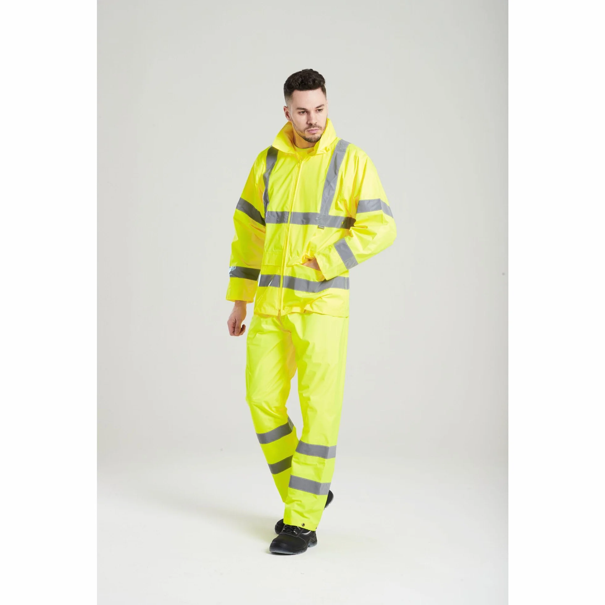 Portwest H440 Herren Leichte Wasserdichte Hi-Vis Regenjacke Gelb, XXL
