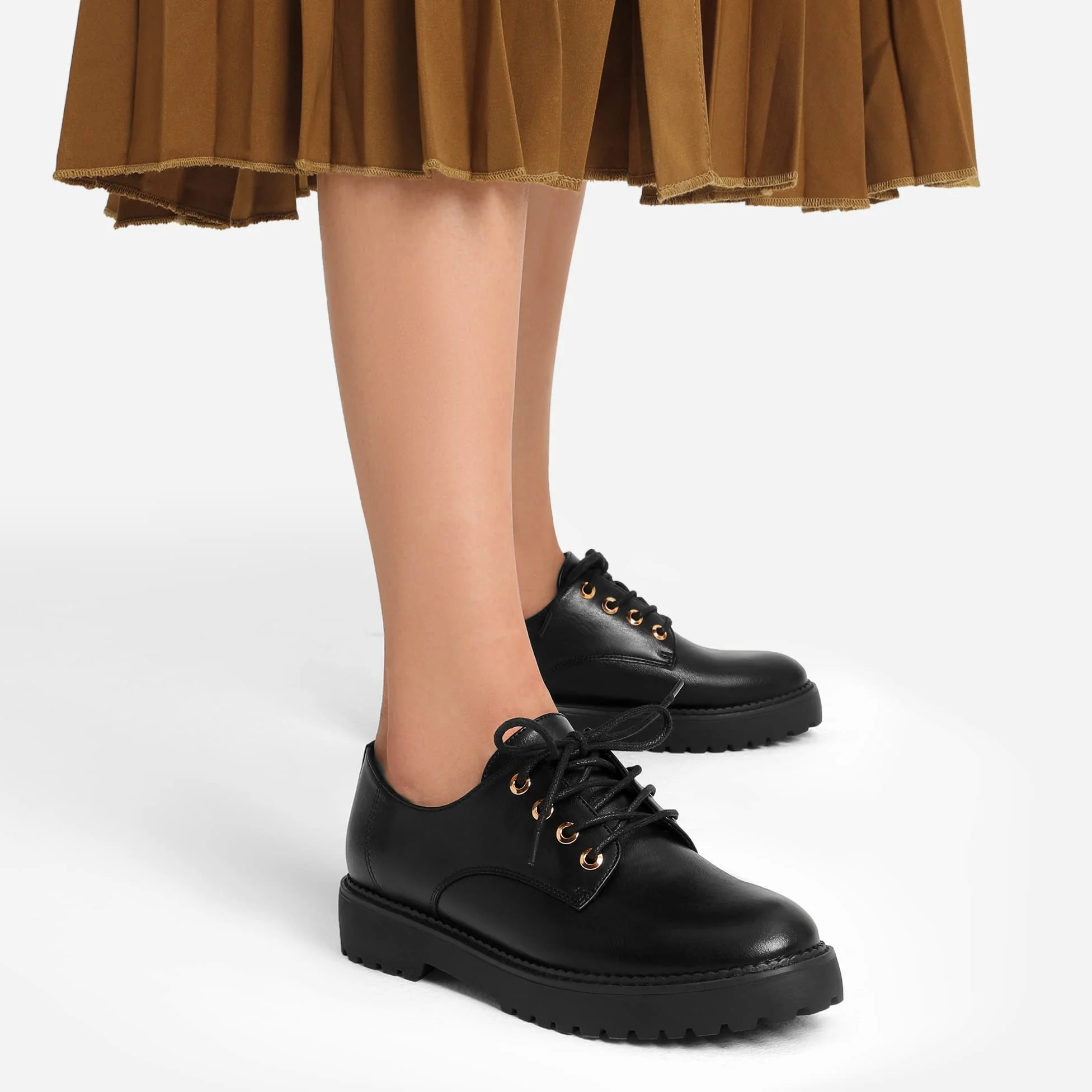 DREAM PAIRS Klassische Oxford-Absätze für Damen mit T-Riemen