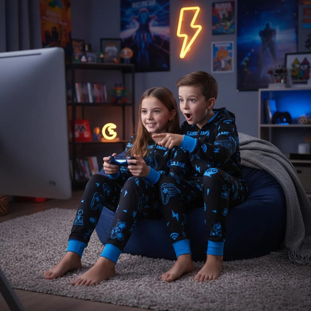 A2Z 4 Kids Baumwolle Strampelanzug Für Kinder Strampelanzug Pyjama Lounge Tragen Spiel Zeit Druck Sleepsuit Bequem Kinder Geschenke Für Mädchen Jungen Alte 2-13