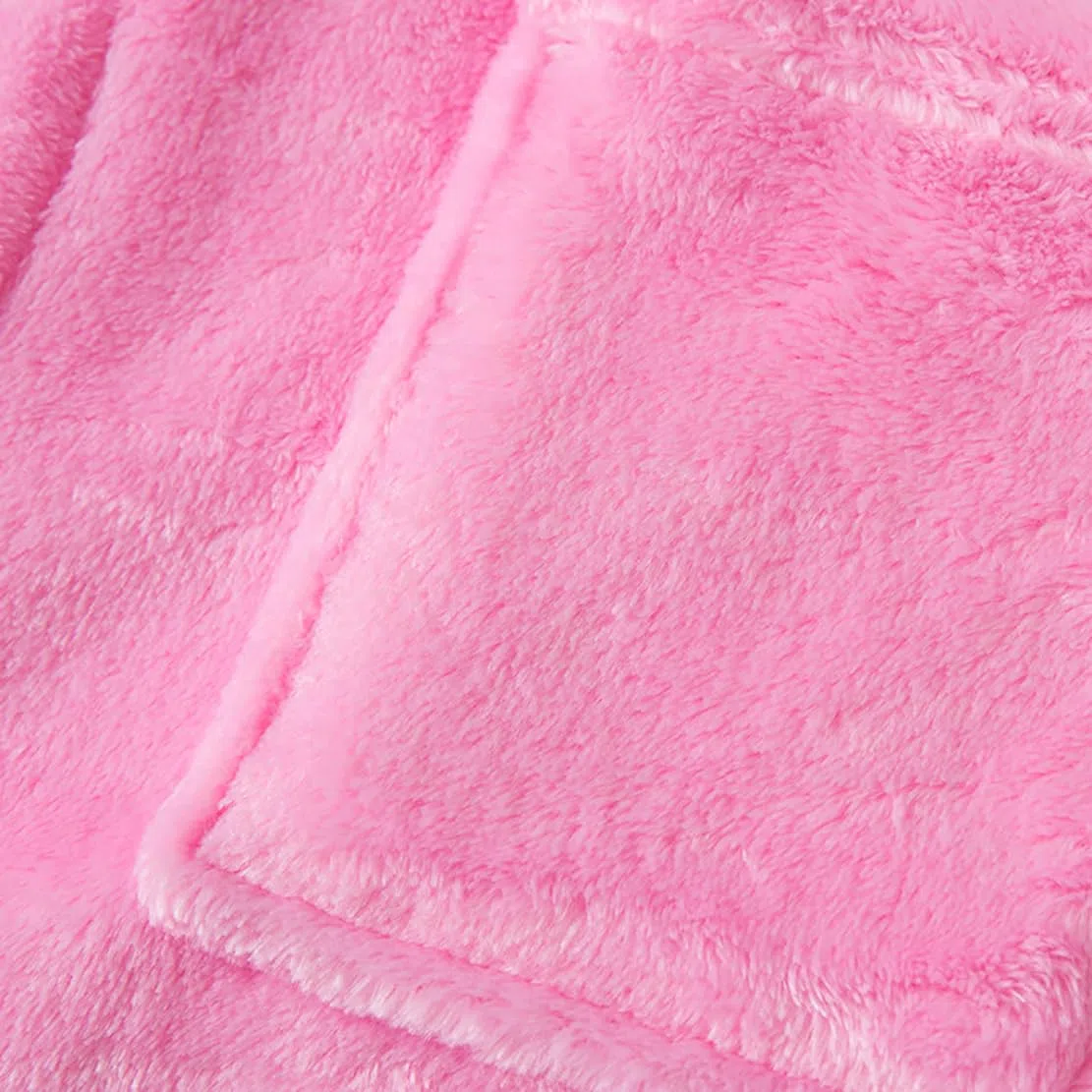 Bademantel für Mädchen, einfarbig, mit Kapuze, Flanell-Fleece-Bademantel für Jungen