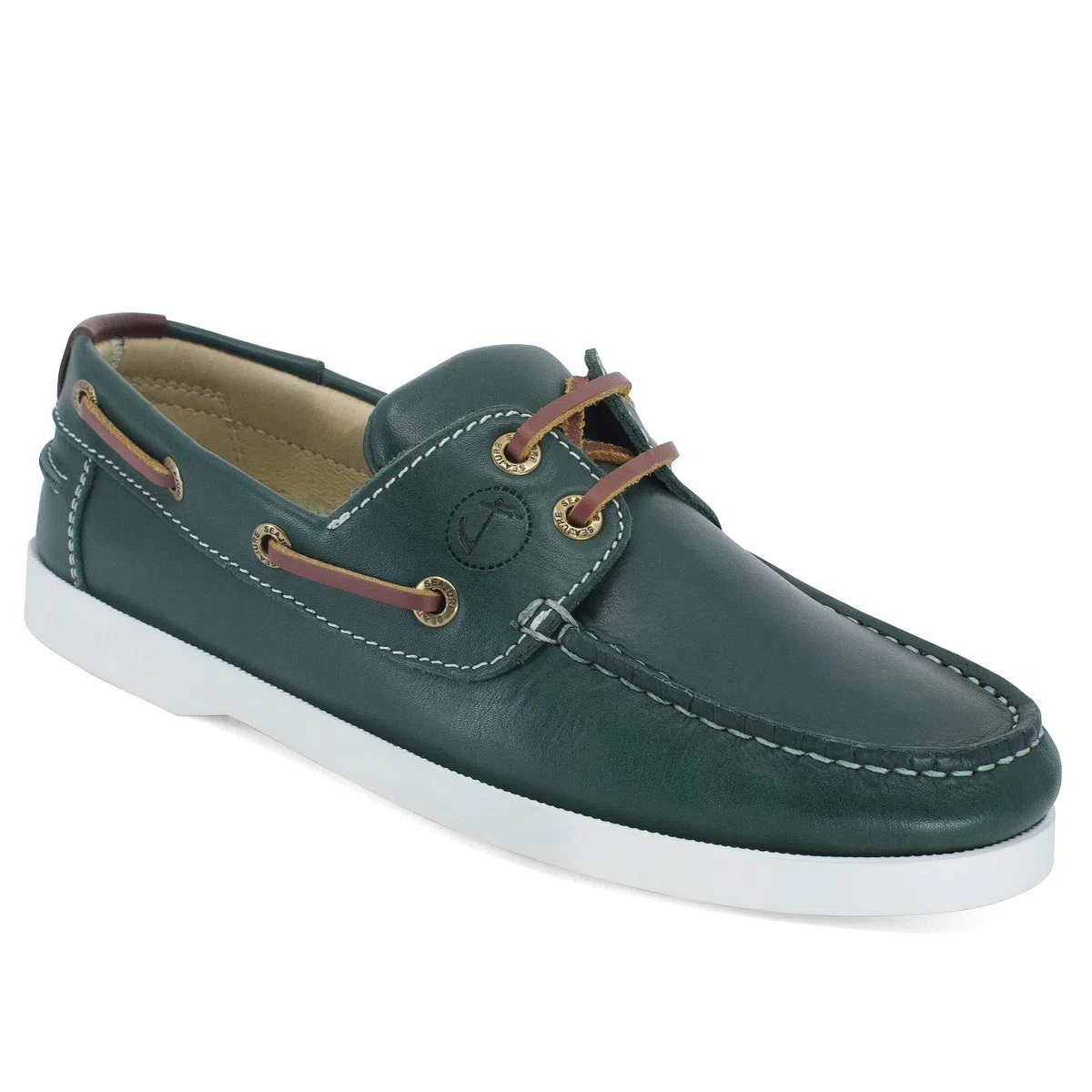 Seajure Damen Bootsschuhe Matira Grün Leder