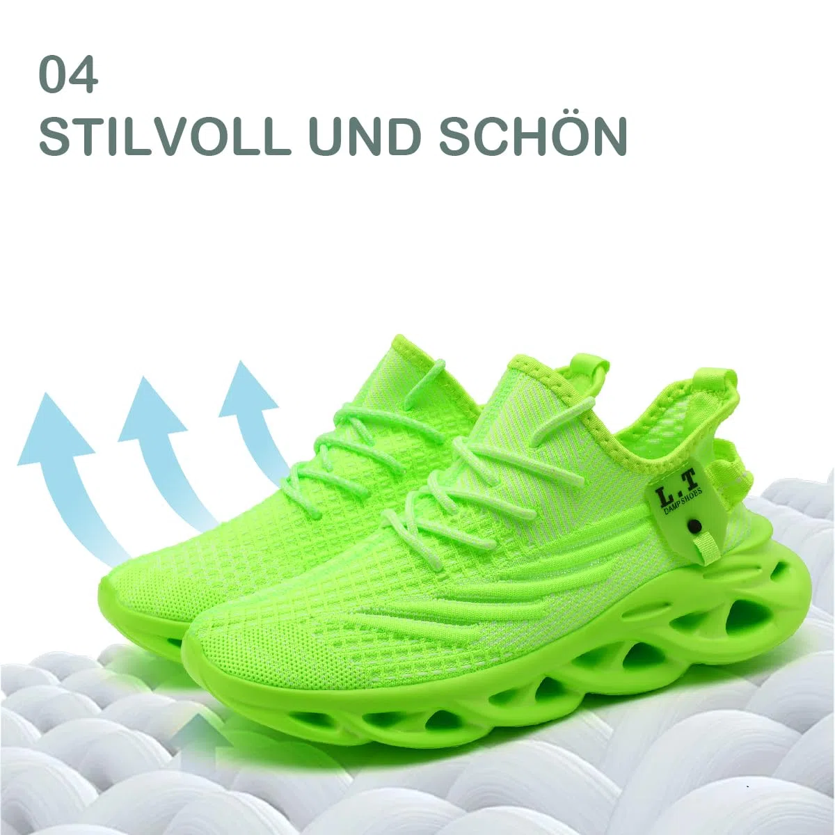 Modische lässige Fitness Laufschuhe Sneakers für Herren Leichte atmungsaktive Wander Arbeiten Sportschuhe rutschfeste Weiche Bequeme verschleißfeste Tennisschuhe