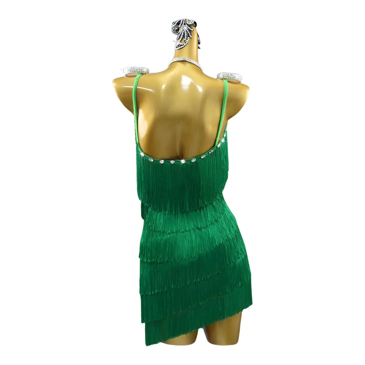 Latein-Tanzkleid Mit Fransen, Hosenträger, Tango-Cha-Cha-Übungskostüme, Salsa-Foxtrot-Performance-Tanz-Outfit