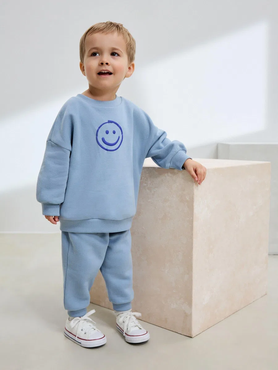 NEXT Jungen Rundhalspullover mit Print und Jogginghose im Set 62-122