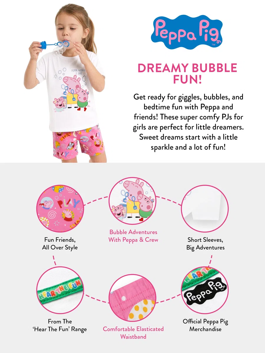 Peppa Pig Schlafanzug Für Mädchen, Pyjama Mädchen und Schlafanzug Kinder