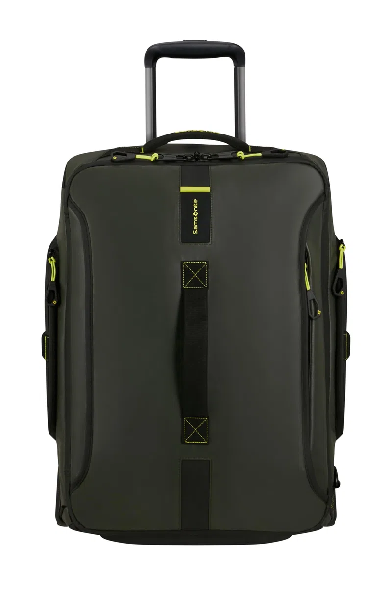 Samsonite Paradiver Light - Reisetasche mit Rollen & Rucksackfunktion (55 cm), Small, Handgepäck, Wasserabweisend, Leicht, 51L, Grün (Jungle Green)