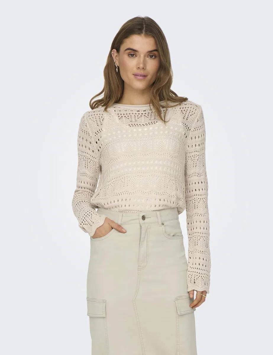 Jacqueline de Yong Damen Jdysun Lay L/S Boatneck Pullov. KNT Noos Strickpullover (1er Pack)