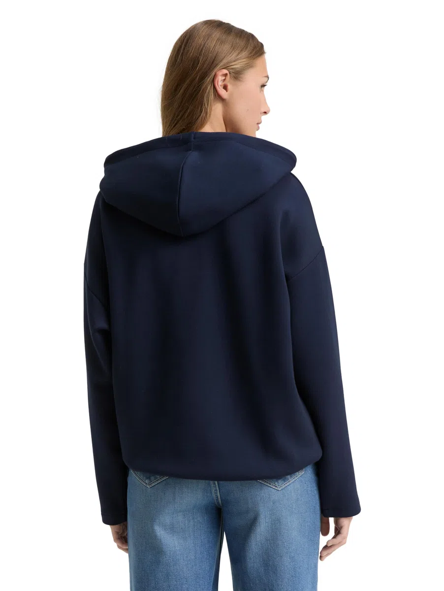 Tom Tailor Denim Damen Loose Fit Scuba Hoodie Sweatshirt