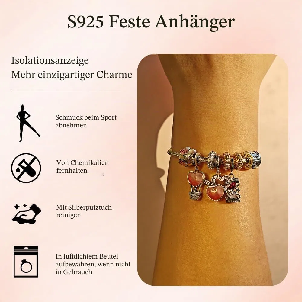 KEQ 925 Sterling Silber Spacer Charms für Armbänder/Halsketten Sparkling Clips Stopper Perlen mit 5A Zirkonia Pavé CZ Bead Charm Stopper Schmuck für Frauen