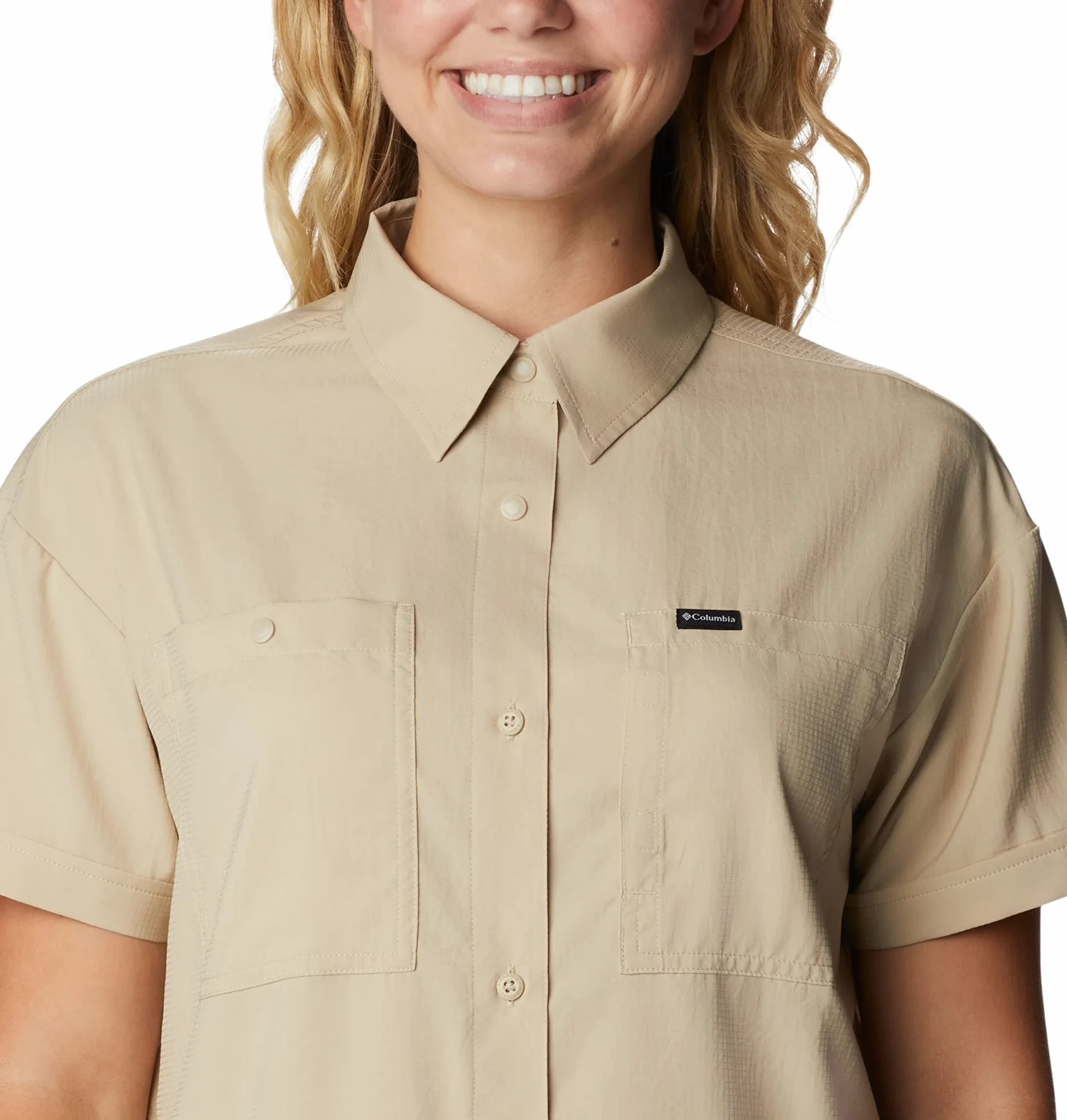 Columbia Kurzarm-Wanderhemd für Damen, Silver Ridge Short Sleeve Shirt, Nylon
