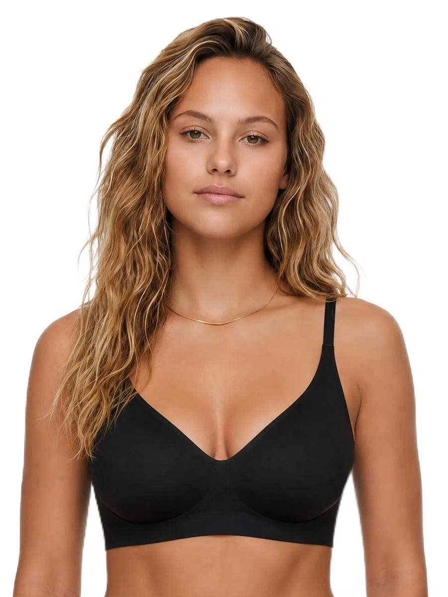 CFab Push-up BH Damen ohne Bügel, nahtlos mit herausnehmbaren Pads | Verstellbare Träger, weiches atmungsaktives Material und herausnehmbare Pads für bequemen Halt und glatte Looks