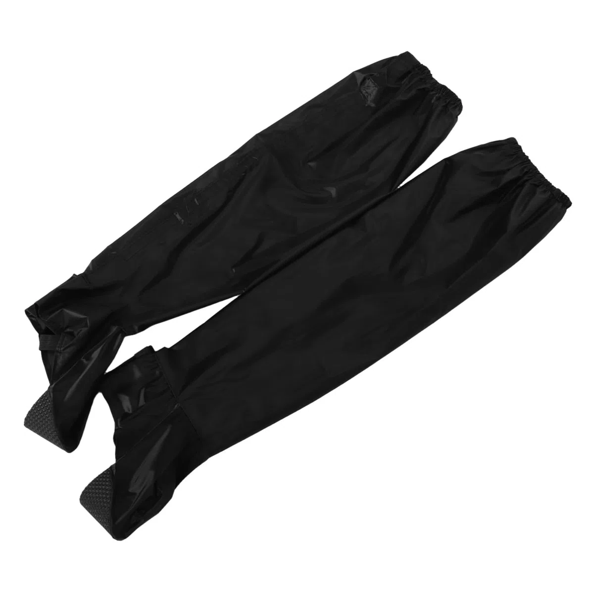 Sosoport Regenhose Einfach Anzuziehen aus Oxford Gewebe Winddicht für Damen und Herren Schwarz Größe L für Outdoor Aktivitäten und Wandern