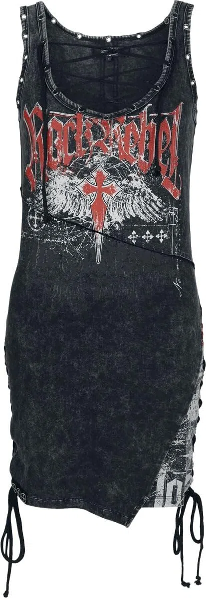 Rock Rebel by EMP Damen Kurzes Kleid Stay A Little Longer grau