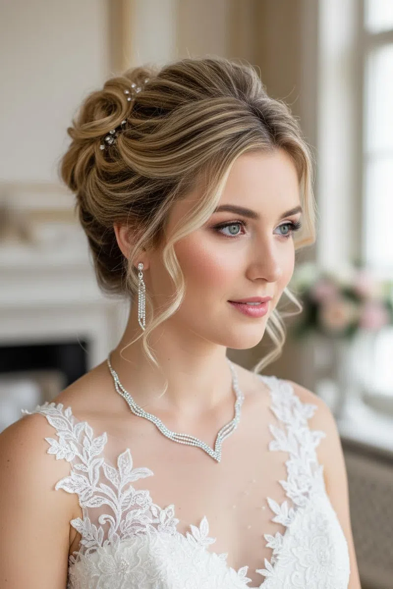 3er Set V SILBER Strass Schmuckset Damen – Halskette Ohrringe Armband Collier Brautschmuck Hochzeit Abiball Kommunion