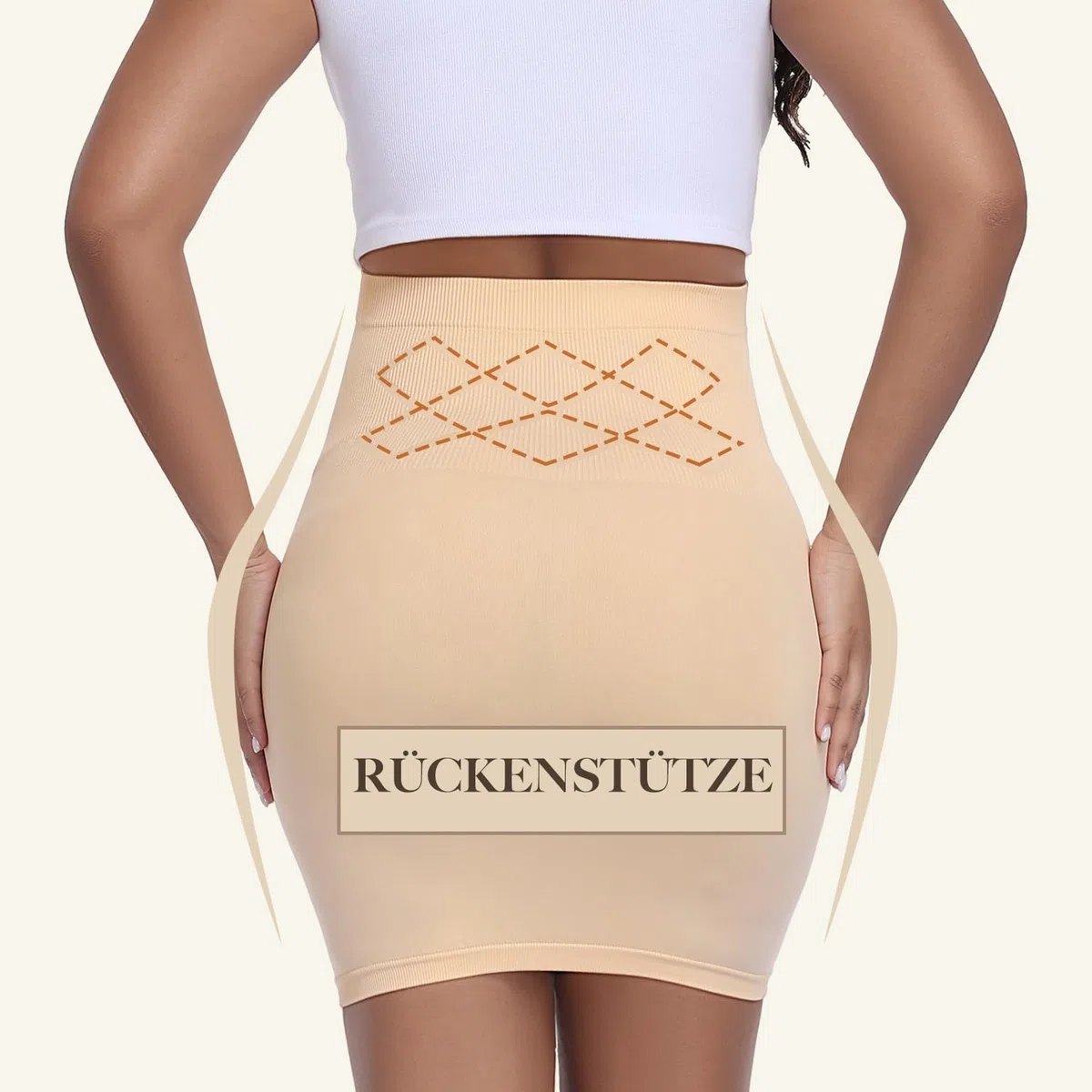 Umstands-Bleistiftrock für Damen, hochtailliert, einfarbig, dehnbar, formendes Umstandskleid mit Bauchstütze, 2er-Pack