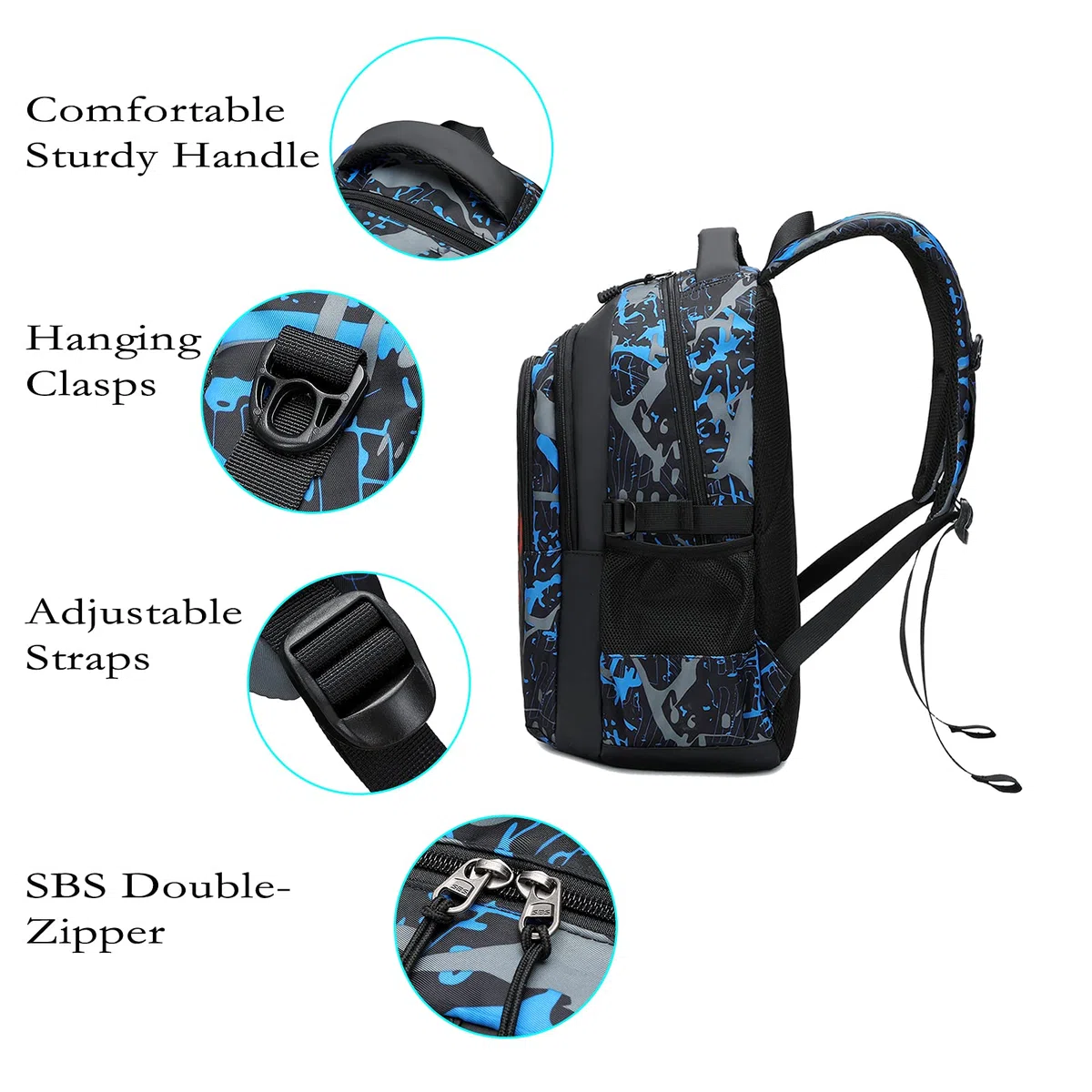 Asge Unisex Kinder Rucksack Schulrucksack (1er Pack)