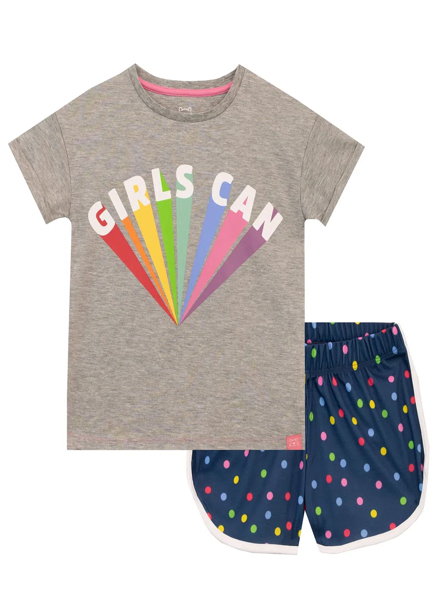 Harry Bear Mädchen Schlafanzug Regenbogen Positiver Slogan