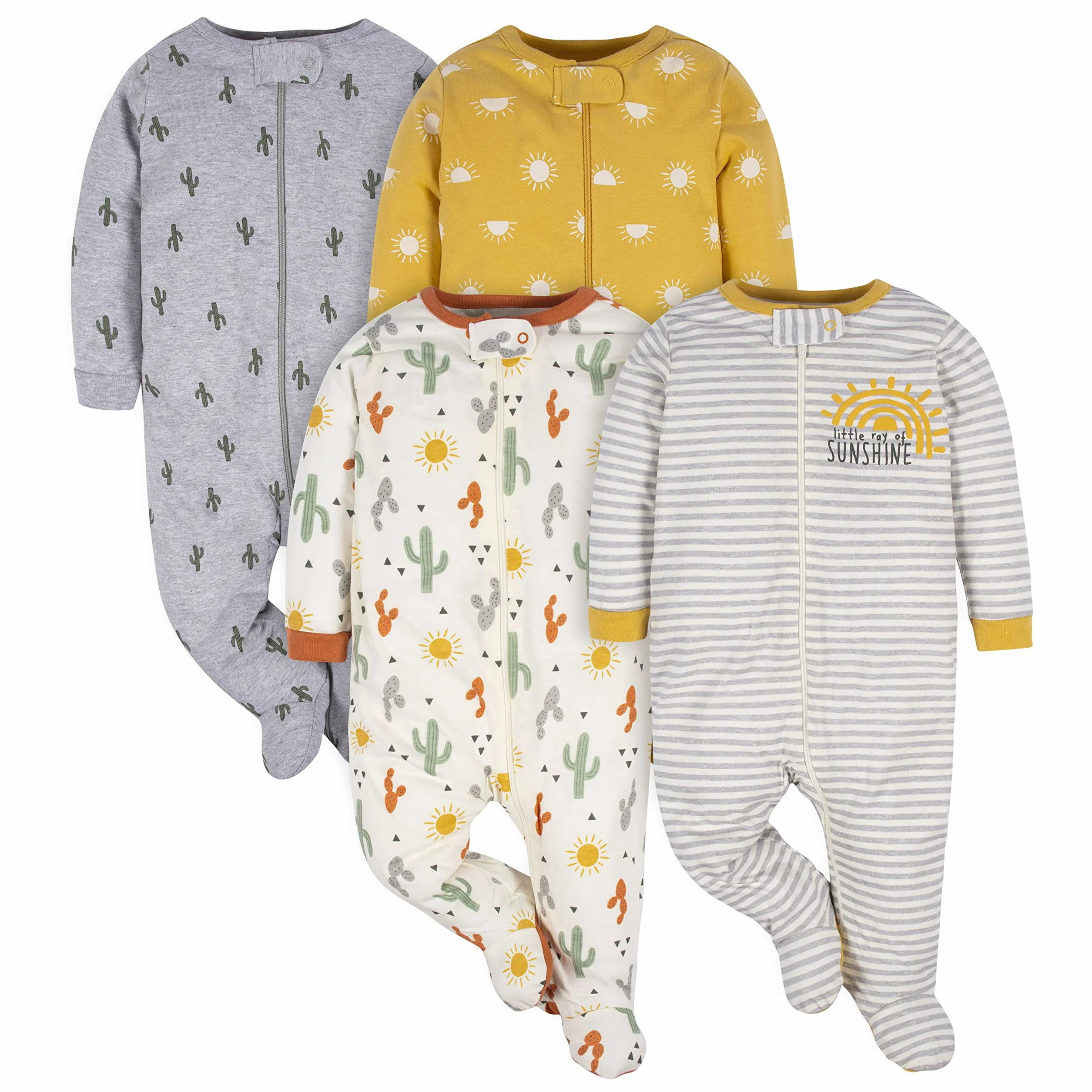 Gerber Unisex 4 Pack Sleep 'N Play Footie Sleep 'N Plays (4er Pack)