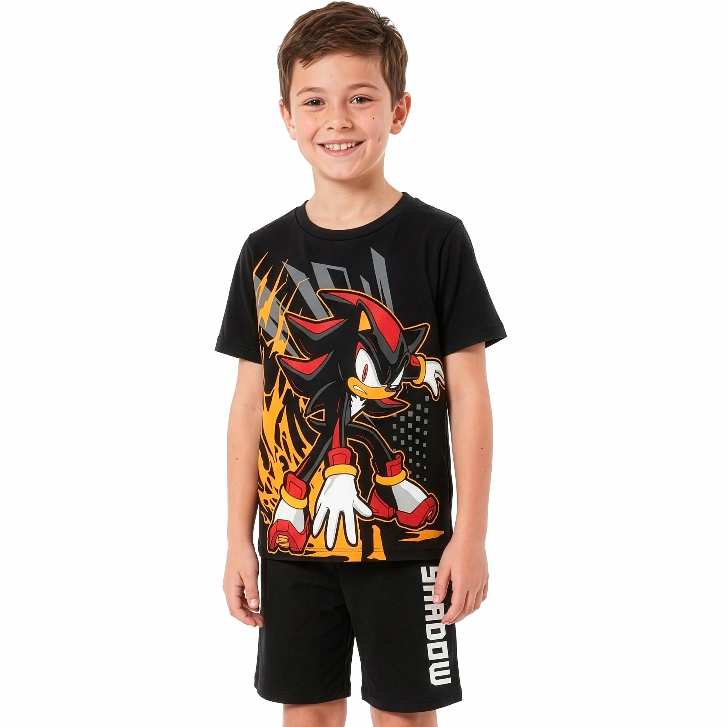 Sonic The Hedgehog Pyjama Kinder, Shadow The Hedgehog Schlafanzug, Baumwolle Schlafanzug Kinder Jungen
