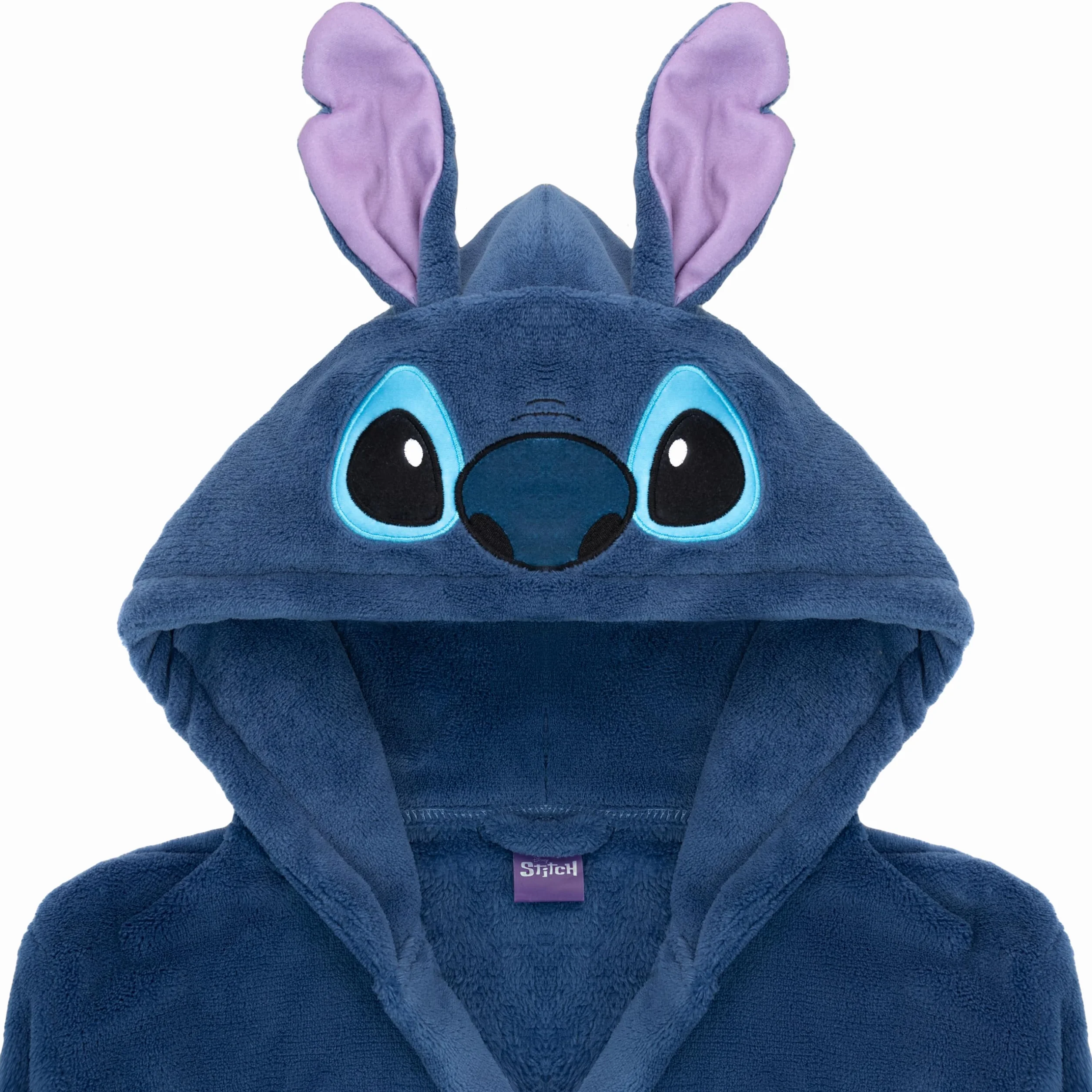 Lilo and Stitch Bademantel für Mädchen, Fleece, mit Kapuze, Blau