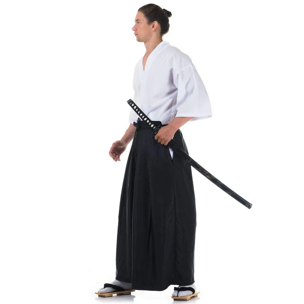 Japan Samurai Set Kimono Kostüm Hakama Hosenrock + Kendo Gi+ Haori M L XL