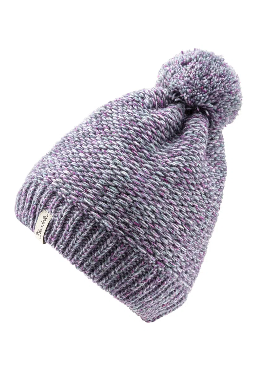 Sterntaler Strickmütze aus Multicolor Garn - Unisex Bommelmütze mit tollem Strickmuster - Kindermütze mit Futter aus wärmendem Microfleece - Wintermütze