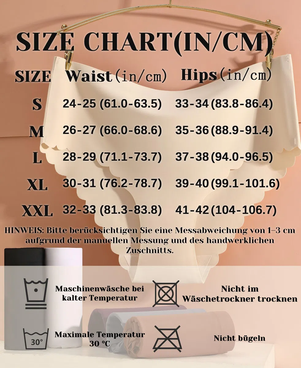 Sth Big Unterhosen Damen Nahtlos Hohe Taille Seamless Slips Nahtlose Unterwäsche Frauen High Waist Unterhose Ohne Naht Damen Mit Wellenkante Weiches Unsichtbarer Slip Mehrpack 6